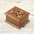 Silent Night, Stille Nacht wind-up music box antique pine