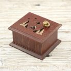 Silent Night, Stille Nacht wind-up music box mahogany