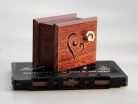 We Wish You a Merry Christmas wind-up music box mahogany