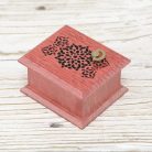 Brahms Lullaby wind-up music box red