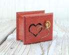 Wedding gift, engagement gift wind-up music box mahogany