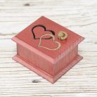 Wedding gift, engagement gift wind-up music box red