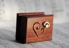 Love Story wind-up music box mahogany