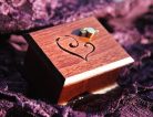 Love Story wind-up music box mahogany