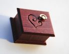 Love Story wind-up music box mahogany