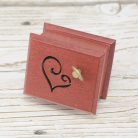 Love Story wind-up music box red