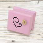 Love Story wind-up music box pink