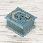 Moon River wind-up music box kitty cat turquoise