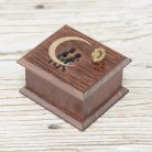 Moon River wind-up music box lovers mahogany