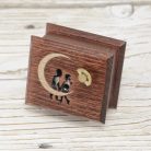 Moon River wind-up music box lovers mahogany