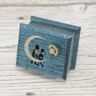 Moon River wind-up music box lovers turquoise