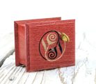 Traditional Hungarian Love Folk Song wind-up music box mahogany