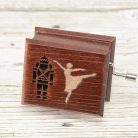Nutcracker ballerina music box mahogany