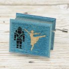 Nutcracker ballerina music box turquoise