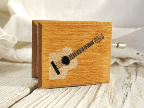 Godfather Guitar music box antique pine